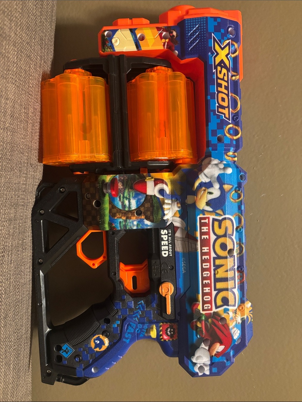 Sonic The Hedgehog Orange & Blue Foam Blaster by X-Shot